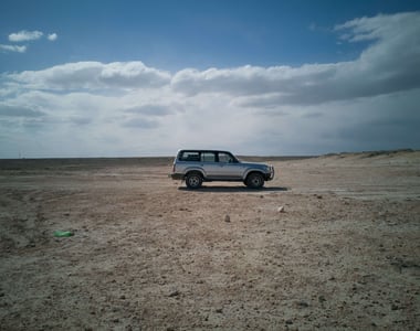 Driving through the Aral Sea