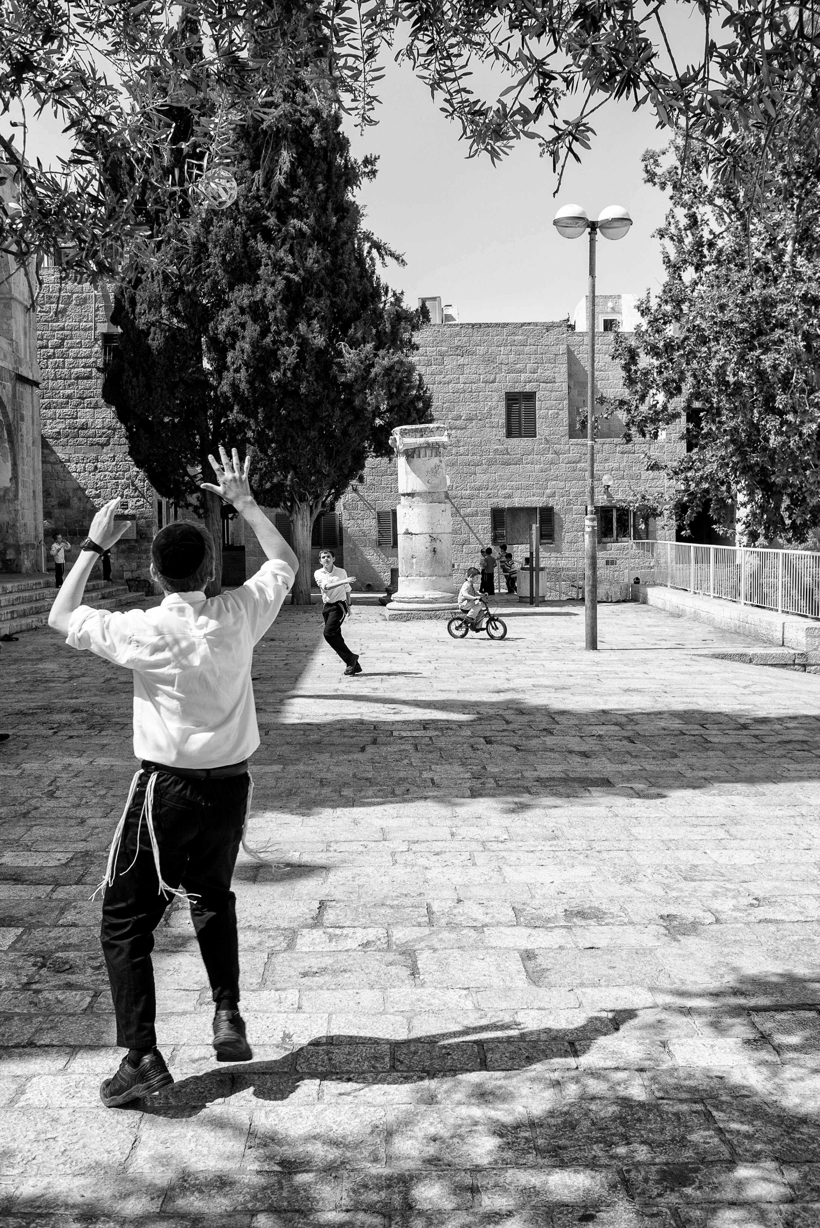 Boys playing in the Jewish Quarter