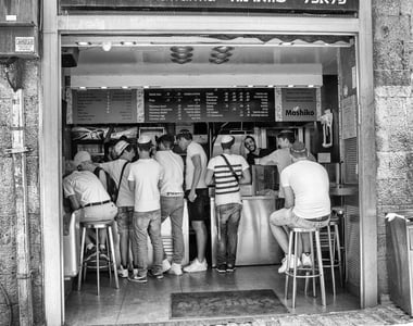 An ice-cream parlour in West Jerusalem