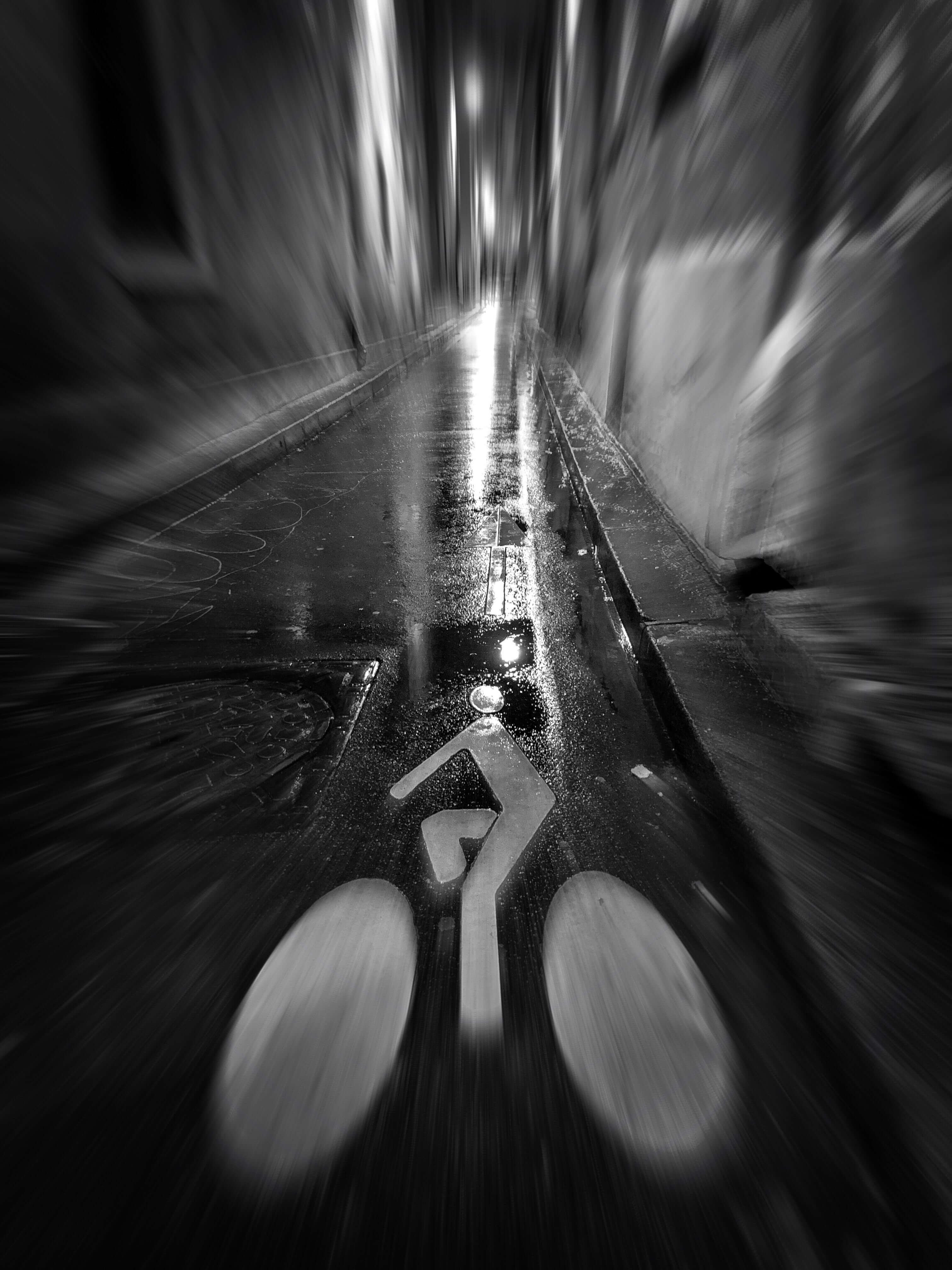 A Marais street at night