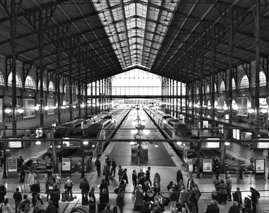 Gare du Nord, Paris, on the day after the November 2015 shootings
