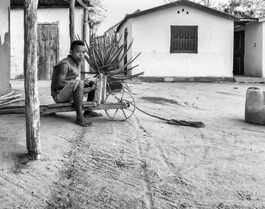 A boy in a South Madagascar village